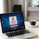 Laptop showing an online consultation