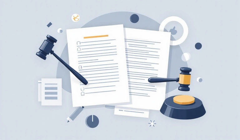 Abstract image representing legal documents or agreement, with subtle geometric patterns and a sense of order and structure.